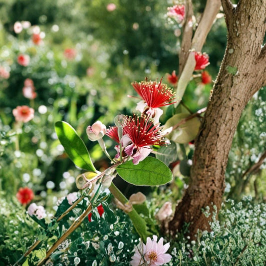 Pineapple Guava – Feijoa sellowiana Live Plant | 1 Foot Tall | Ships in 6" (1 Gallon) Pot  Sweet Tropical Flavor | Edible Flowers | Cold Hardy Fruit Shrub