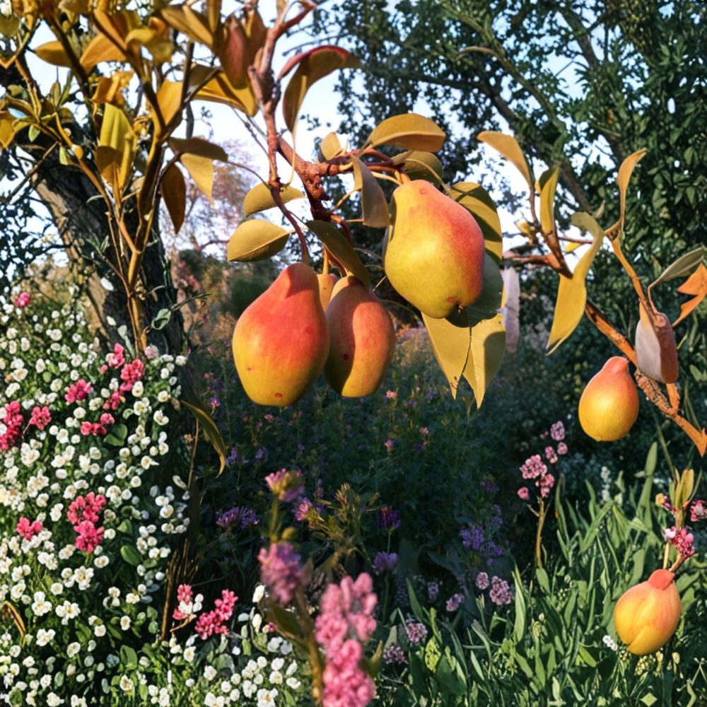 Moonglow Pear Trees – Pyrus communis ‘Moonglow’ 2 Bare Root Trees | 18–24 Inches | FREE Shipping  Fire Blight Resistant | Early August Harvest | Classic European Pear