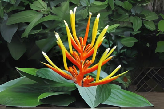 Heliconia Rhizomes - 2X Orange Multi Color - Easy Care Tropical Plant - Heliconia spp.