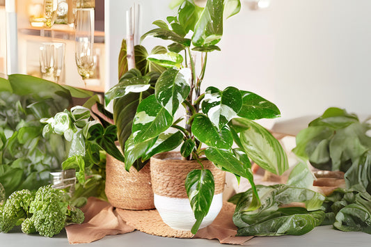 Philodendron White Princess Plant - Rare Tropical Indoor Plant with Variegated Leaves - Philodendron erubescens