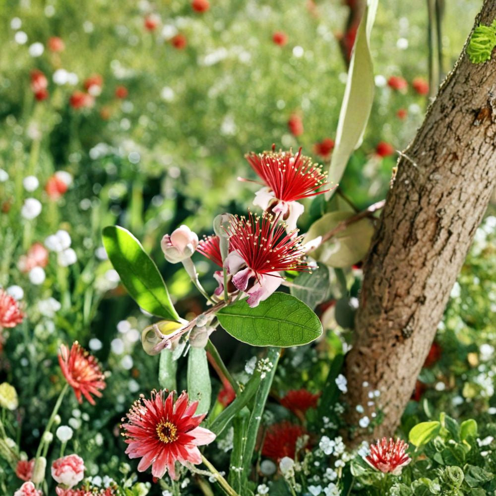 Pineapple Guava – Feijoa sellowiana Live Plant | 3–4 Feet Tall | Ships in 7 Gallon Pot  Cold Hardy Fruit Shrub | Sweet Tropical Flavor | Edible Flowers