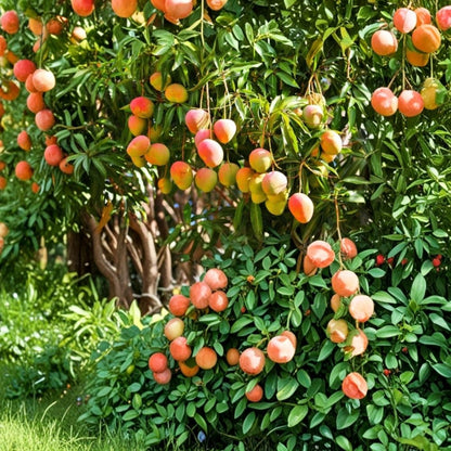 Kent Mango Tree (Red–Yellow) – Mangifera indica Live Plant | 12–16 Inches Tall | 1 Gallon Pot  Sweet Fiberless Fruit | Tropical Favorite | Container Friendly