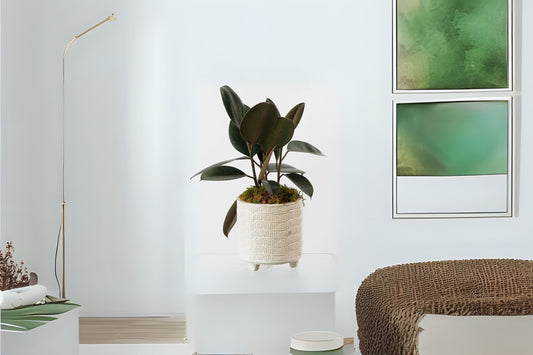 Ficus Elastica Burgundy Plant - 3 Gallon Pot - Rubber Plant - Ficus elastica - Indoor Houseplant for Home Decor