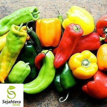 Sweet & Spicy Pepper Mix Seeds - 120+ Heirloom - Fresh, High-Yield & Flavorful