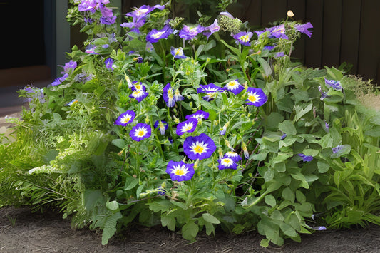 Dwarf Morning-glory (Convolvulus tricolor 'Royal Ensign')