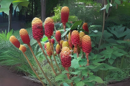 Beehive Ginger Rhizome - Fresh Zingiber spectabil - Exotic Tropical Flower - Easy to Grow, Great Scent - Free Shipping