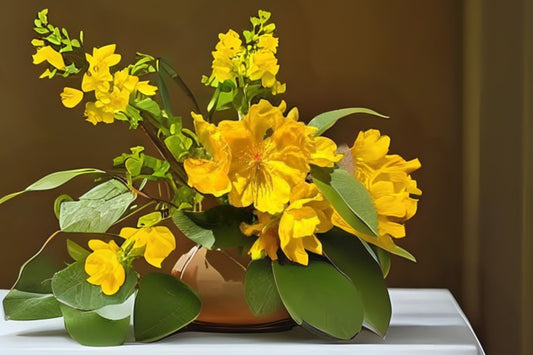 Bonsai Mai Vang Sieu Nu 1-2 Feet Tall in 2 Gallon Pot - Golden Shower Tree (Cassia fistula)