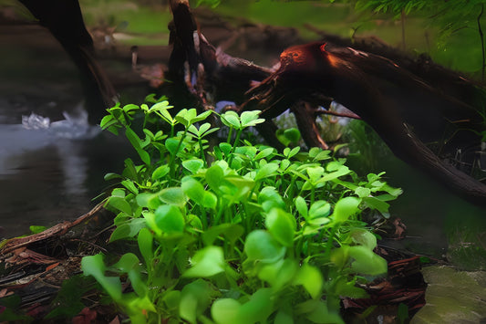 Dwarf Four Leaf Clover Portion Cup 3.5oz - Marsilea hirsuta, Bristly Water-Clover, Aquatic Fern for Aquariums