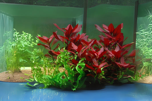 Ludwigia Repens Rubin Aquatic Plant Portion Cup 3.5 oz - Freshwater Aquarium Plant - Live Aquatic Flora