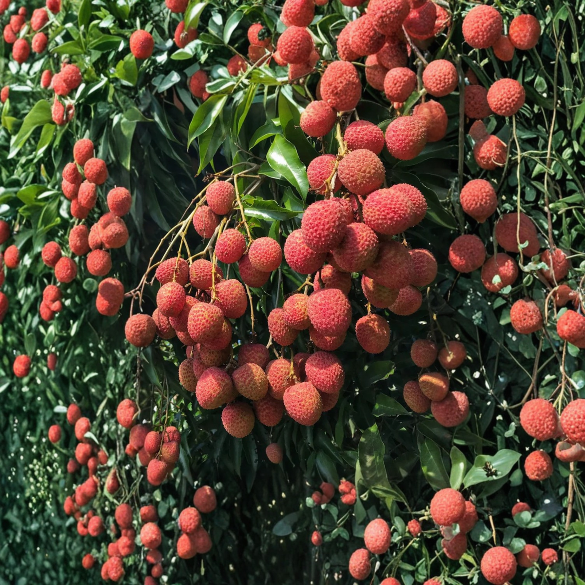 Sweetheart Lychee Live Fruit Tree, Air Layered Lychee Plant 2–4 Ft Tall, 6 or 9 Inch Pot, Sweet Aromatic Tropical Fruit Tree