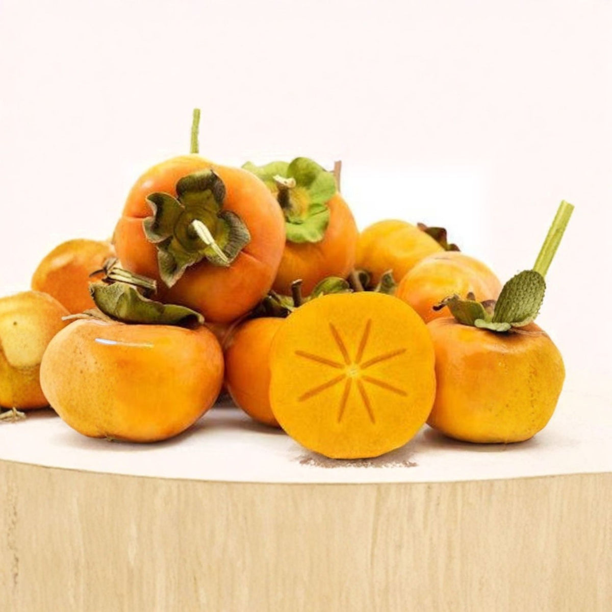 Fuyu Jiro Persimmon Tree, Live Fruit Tree, 3–4 Ft Tall, 3 Gallon Pot, Non Astringent Japanese Persimmon