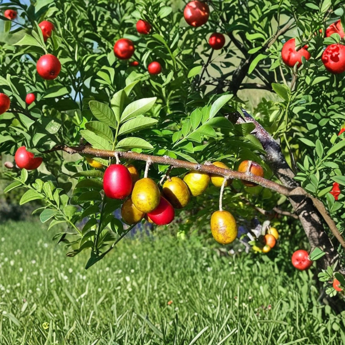 Red Spanish Plum Live Tree, Jocote Rojo, Mombin, Hog Plum, Ciruela, Tropical Fruit Tree, 2–3 Feet Tall, 3 Gallon Pot