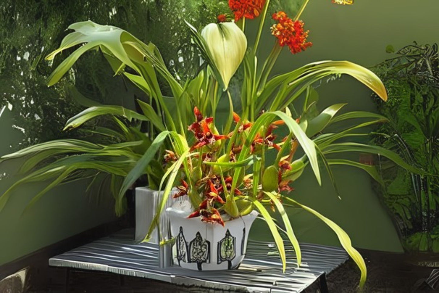 Blooming Size Cutting Coconut Orchid Maxillaria tenuifolia - Fragrant Epiphytic Orchid Species Plant for Beginners