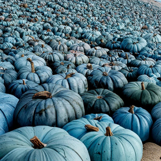 Jarrahdale Blue Pumpkin – Cucurbita maxima Seeds | 120 Heirloom Seeds | Blue-Grey Decorative Pumpkin | Sweet Pie & Baking Variety