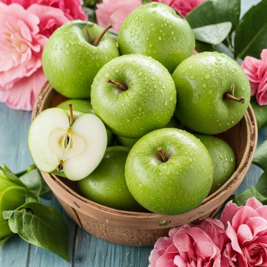 Granny Smith Apple Tree + Pear Tree Set – Live Fruit Trees | 2.5 Ft Apple Tree & 10 Inch Pear Tree | Backyard Orchard Starter