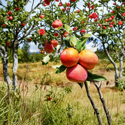 Red Fuji Apple Tree – Malus domestica | Live Fruit Tree 2–3 Ft Tall | Backyard Orchard Starter | Easy to Grow