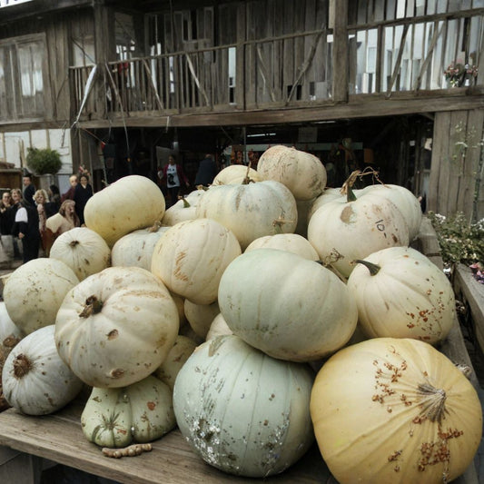 Casper White Pumpkin Seeds – Cucurbita pepo | Approx. 10 Seeds | Heirloom Open Pollinated Pumpkin | Unique White Garden Pumpkin | Easy to Grow