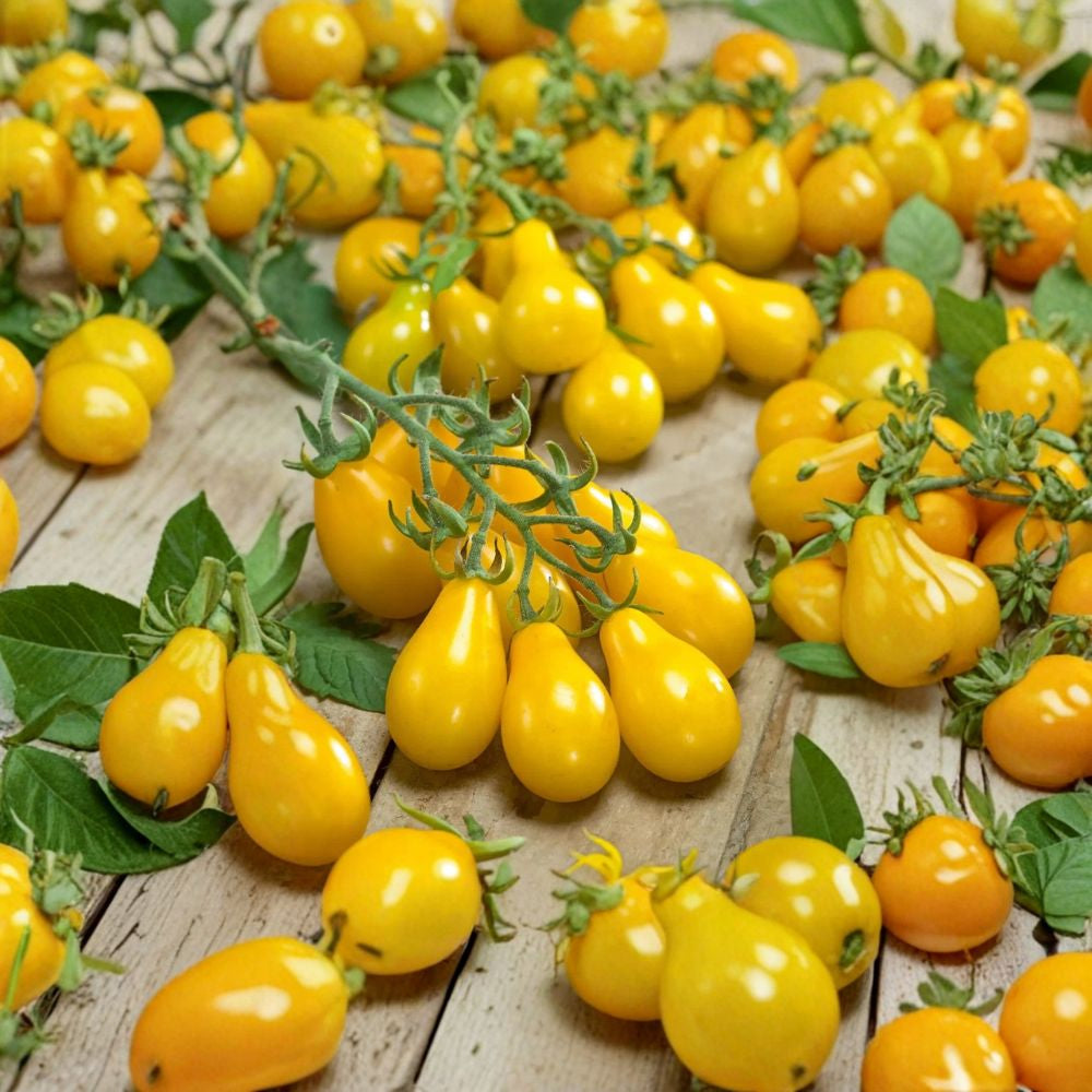 Yellow Pear Tomato – Solanum lycopersicum 30 Heirloom Seeds | NON-GMO | 85%+ Germination  Sweet Bite-Sized Tomatoes | 75 Days to Maturity | Garden Favorite