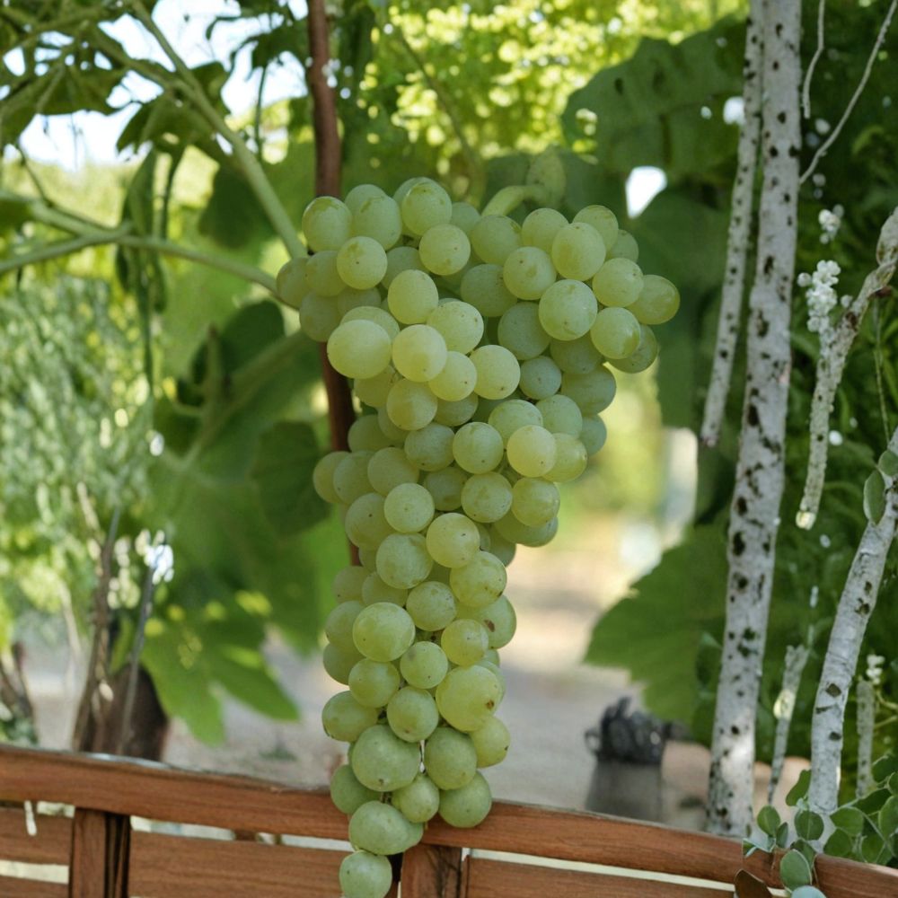 Green Seedless Grape Plant – 10 Inch Live Vine | Sweet Fruit Plant in Pot | Ready to Plant | Backyard Vineyard Starter