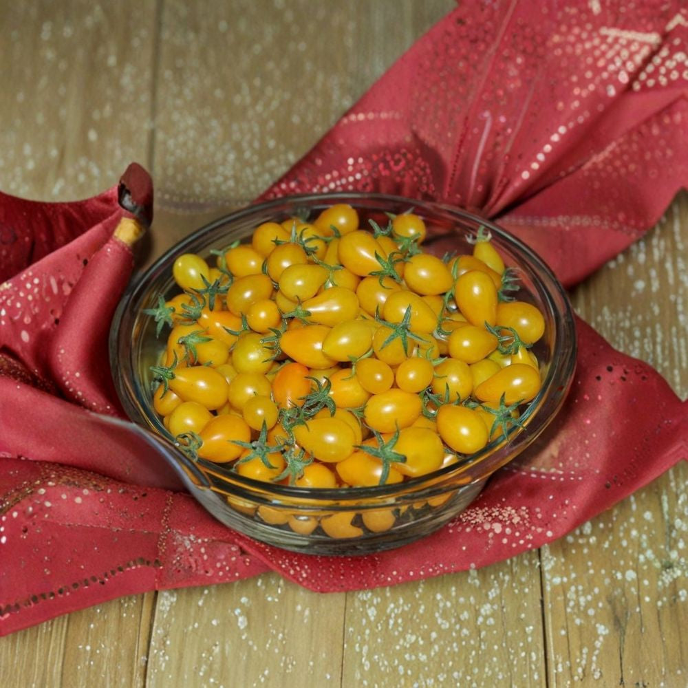 Yellow Pear Tomato Seeds – Heirloom NON-GMO 120+ Seeds | Fresh Stock | Open Pollinated  Golden Cherry Tomato | Heat Tolerant | Indeterminate Vine