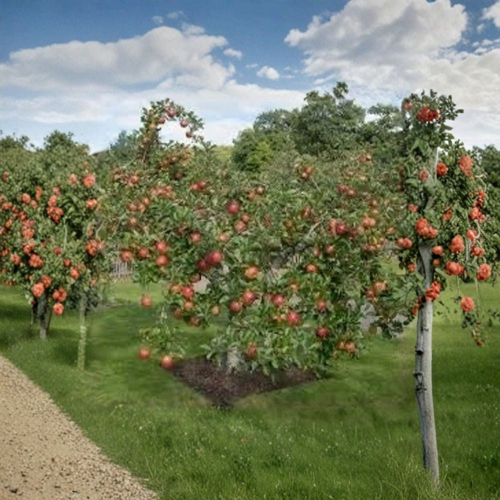 Gala Apple Trees – Malus domestica Live Bare Root | Set of 2 Trees | 2 Feet Tall Semi-Dwarf | Sweet Orchard Apples