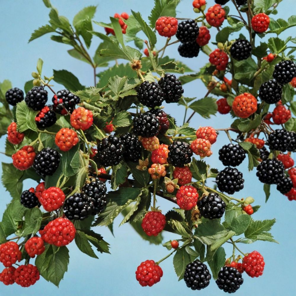 Ouachita Thornless Blackberry Plants – Rubus fruticosus ‘Ouachita’ Live Starters | Set of 2 | 4–6 Inches Tall | Sweet Firm Berries | Soil-Wrapped Roots