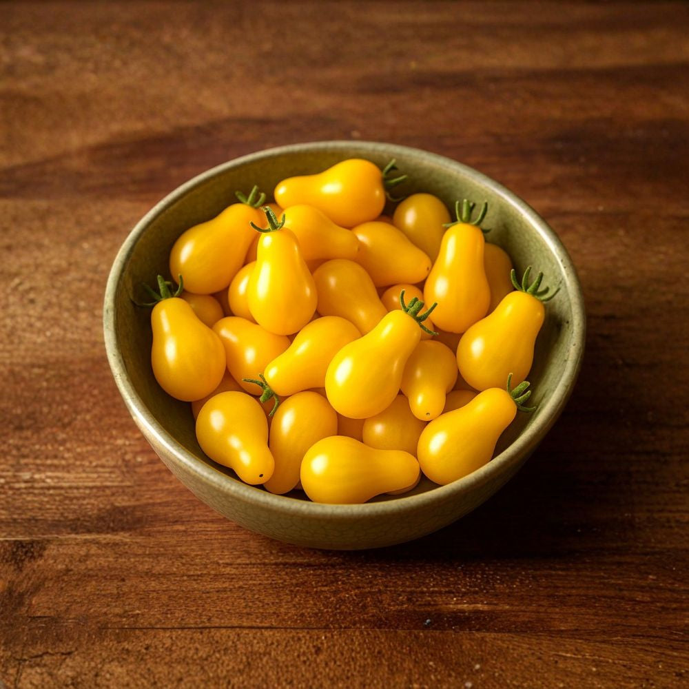 Yellow Pear Tomato Seeds – Heirloom NON-GMO 30+ Seeds | Sweet Low-Acid Variety | Free Shipping  Cherry Tomato | Indeterminate Vine | 70–80 Days
