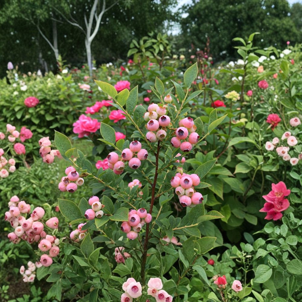 Pink Lemonade Blueberry – Vaccinium ‘Pink Lemonade’ Live Plant | 1 Gallon Pot | Sweet Pink Berry Bush | Ornamental & Edible Garden Shrub