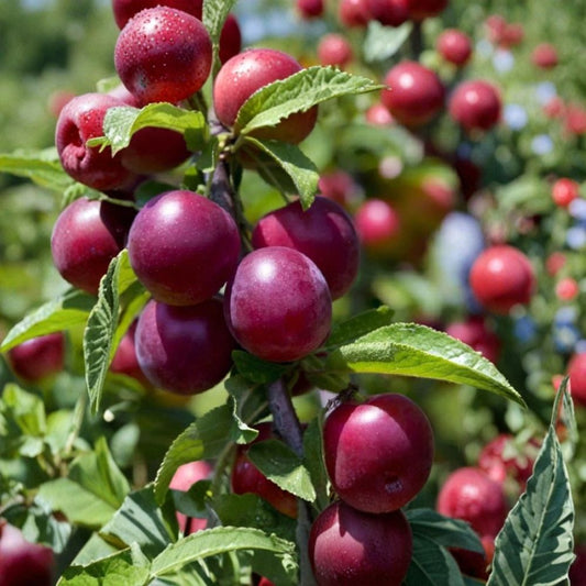 Santa Rosa Plum Tree – Live Rooted Plant | Up to 3 Ft Tall | Sweet Juicy Plum Fruit Tree | Backyard Orchard Starter