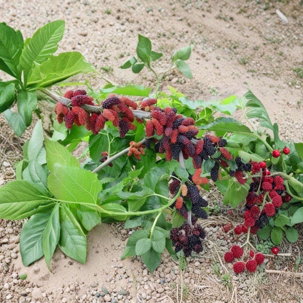 Dwarf Everbearing Mulberry – Morus spp. Live Seedling | 4–8 Inches Tall | Rooted Plant – No Pot  Sweet Berry Fruit Tree | Patio & Backyard Friendly | Easy to Grow