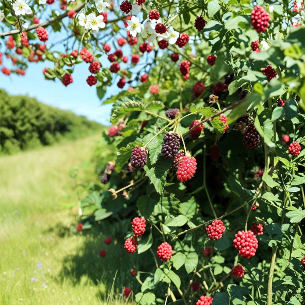 Boysenberry Plants – Thornless Rubus Hybrid Starter Plugs | Set of 5 | Sweet-Tart Purple Berries | Trailing Berry Vine | Bare Root