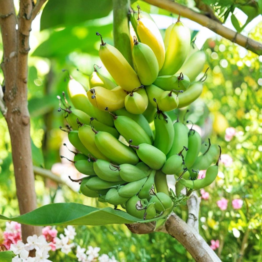 Gran Nain Banana Tree – Live Starter Plug 3–6 Inch | Musa Grand Nain Plant | Sweet Fruit Banana Tree | Fast Growing Tropical Plant