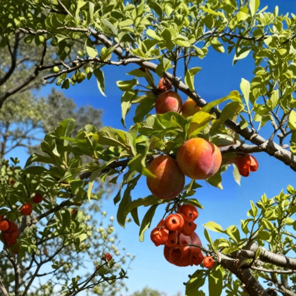 Flavor Supreme Pluot Tree – Prunus salicina x armeniaca Live Plant | 2–3 Ft Tall | Sweet Hybrid Fruit Tree | Fast Fruiting Backyard Orchard
