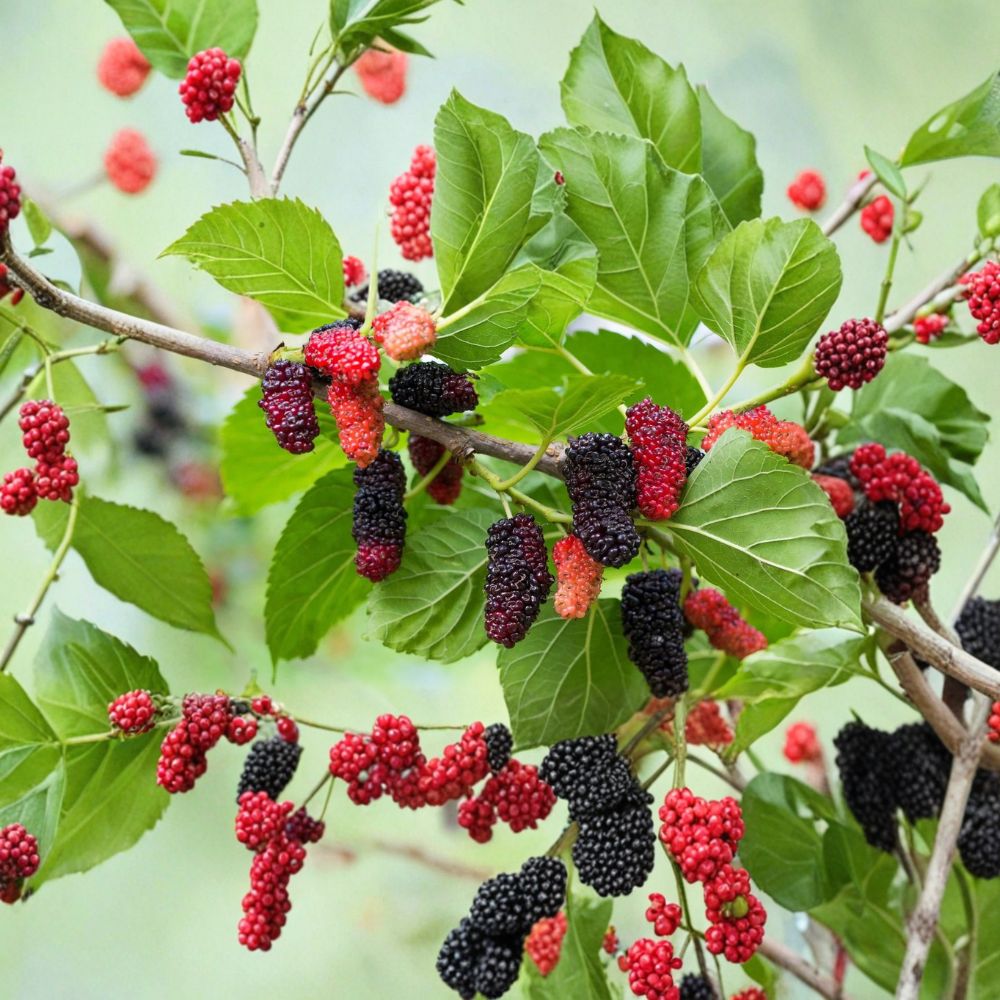 Dwarf Everbearing Mulberry – Morus spp. Live Seedling | 5–8 Inches Tall | Rooted Plant – No Pot  Sweet Berry Fruit Shrub | Patio & Backyard Friendly | Easy to Grow