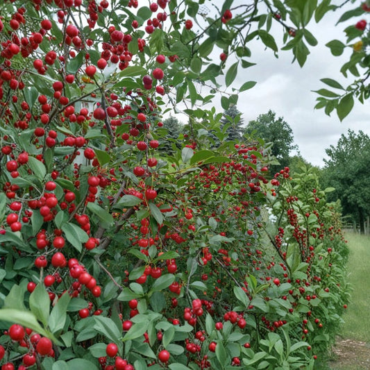 Vine Cherry Tree – Prunus spp. Live Bare Root Plant | Approx. 12 Inches Tall | No Pot Included  Hardy Fruit Tree Starter | Backyard & Garden Friendly | Easy to Grow