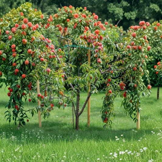 Elberta Peach Tree – Prunus persica Live Bare Root | 2 Ft Tall Fruit Tree | Classic Yellow Freestone Peach | Backyard Orchard Favorite | Ready to Plant