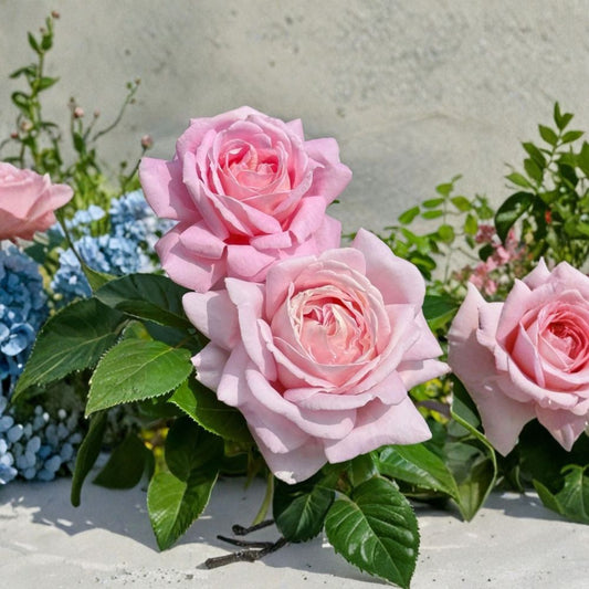 Light Pink Rose Cuttings – 3 Fresh Unrooted Rose Cuttings | 5–8 Inch Flower Cuttings | Garden Rose Propagation