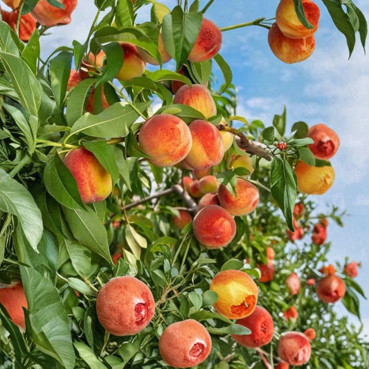 2 Contender Peach Trees – Prunus persica Live Bare Root | 2 Ft Tall Fruit Trees | Cold Hardy Freestone Peach Variety | Backyard Orchard Starter | Ready to Plant