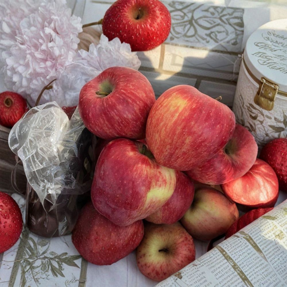 Rainbow Delicious Apple Tree – Bare Root Live Plant | 32 Inch Tall | M7 Rootstock | Striped Red Delicious Apple Variety