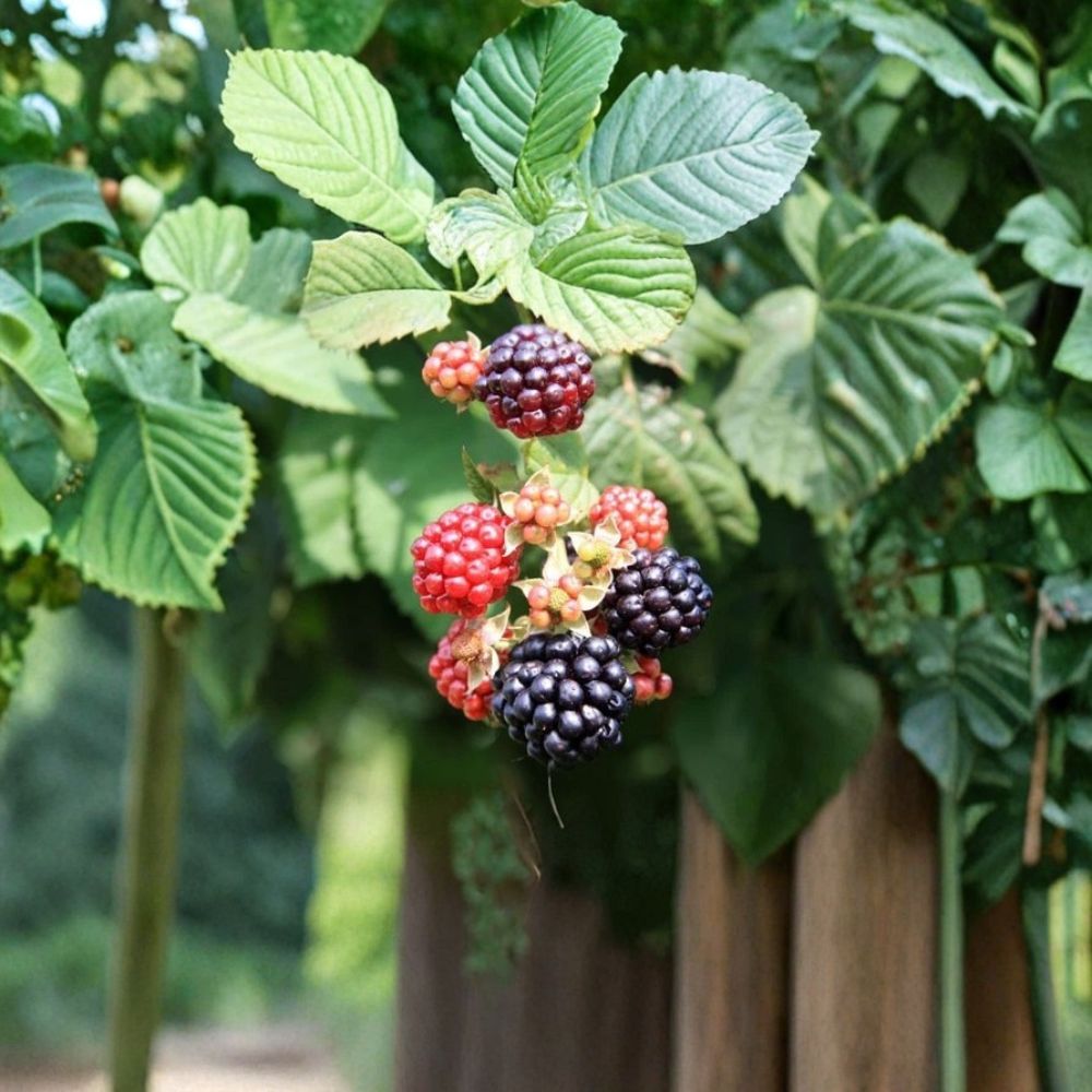 Triple Crown Thornless Blackberry Plant – Rubus fruticosus Live Shrub | Fast Growing Berry Plant | Bare Root Dormant Starter | Large Sweet Berries | Easy to Grow