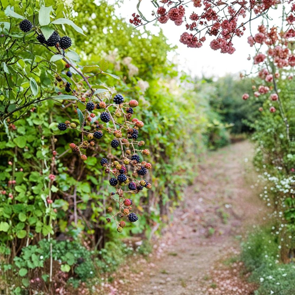 10 Triple Crown Thornless Blackberry Plants – Rubus fruticosus Starter Plugs | Large Sweet Berries | High-Yield Variety | Bare Root Berry Plants | Garden Fruit