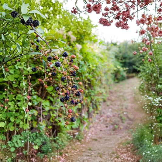 10 Triple Crown Thornless Blackberry Plants – Rubus fruticosus Starter Plugs | Large Sweet Berries | High-Yield Variety | Bare Root Berry Plants | Garden Fruit