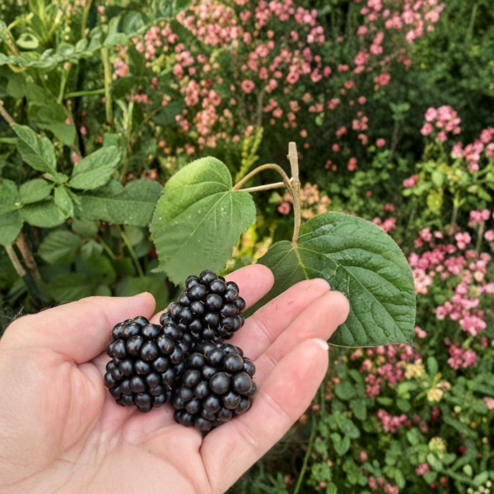 3 Triple Crown Thornless Blackberry Plants – Rubus fruticosus Live Shrubs | Large Sweet Berries | Fast Growing Berry Bush | Bare Root Dormant Plants | Garden Fruit
