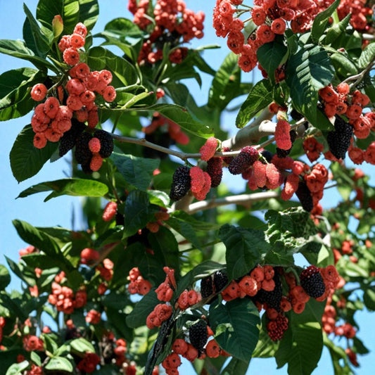 Dwarf Everbearing Mulberry – Morus nigra Live Plant | 3–15 Inch Starter | Fast Fruiting Berry Tree | Container Friendly Mulberry | Easy to Grow