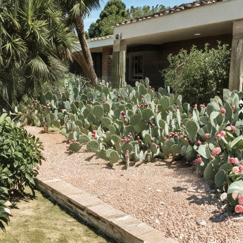 Engelmann’s Prickly Pear – Opuntia engelmannii Live Cactus Seeds | Drought Tolerant | Outdoor Hardy  Desert Landscape Plant | Yellow Blooming Cactus | Easy to Grow