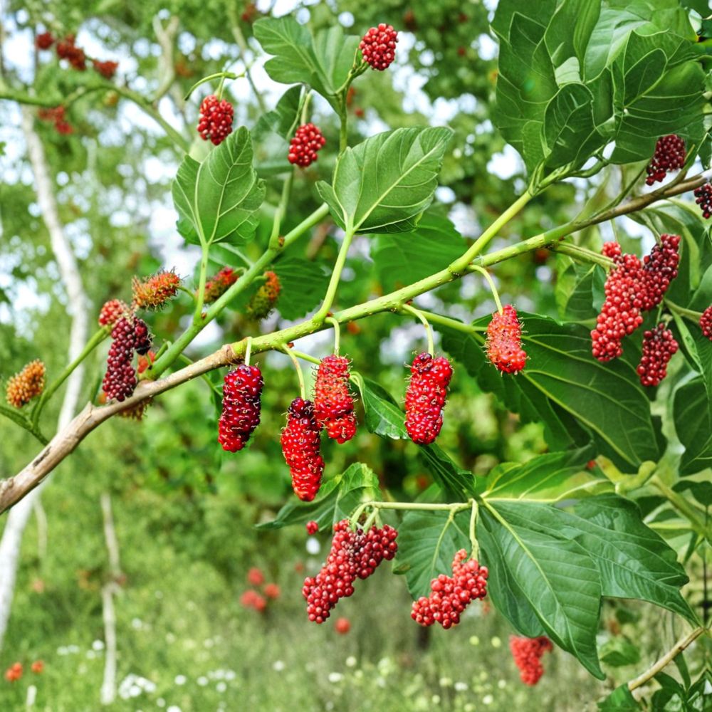 Red Mulberry Tree – Morus rubra Live Plant | 12–24 Inch Starter | Native Sweet Berry Fruit Tree | Wildlife Friendly Garden Tree | Ready to Plant