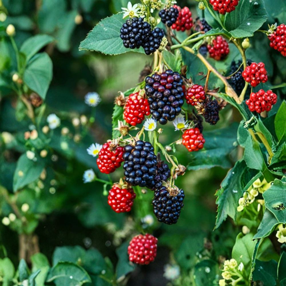 Triple Crown Thornless Blackberry Plants – Rubus fruticosus Live Starters | Set of 2 | 4–6 Inch Tall | Large Sweet Berries | Rooted Plants No Pot