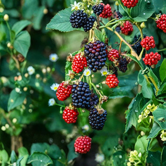 Triple Crown Thornless Blackberry Plants – Rubus fruticosus Live Starters | Set of 2 | 4–6 Inch Tall | Large Sweet Berries | Rooted Plants No Pot