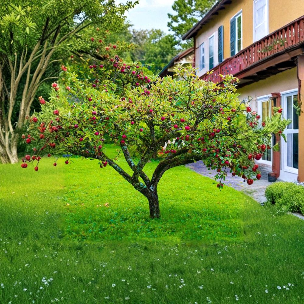 Fuji Apple Tree – Malus domestica Live Plant | 4–5 Feet Tall | Potted Sweet Apple Tree | Backyard Orchard Fruit Tree