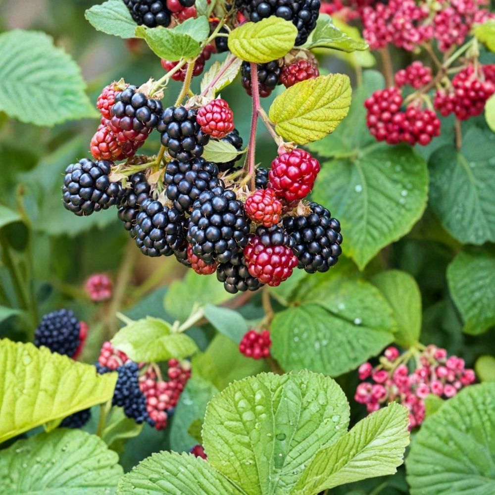 Thornless Blackberry Tree – Live Fruit Plant | 3–4 Feet Tall | 3 Gallon Pot | Mature Berry Bush | Backyard Garden Fruit Tree